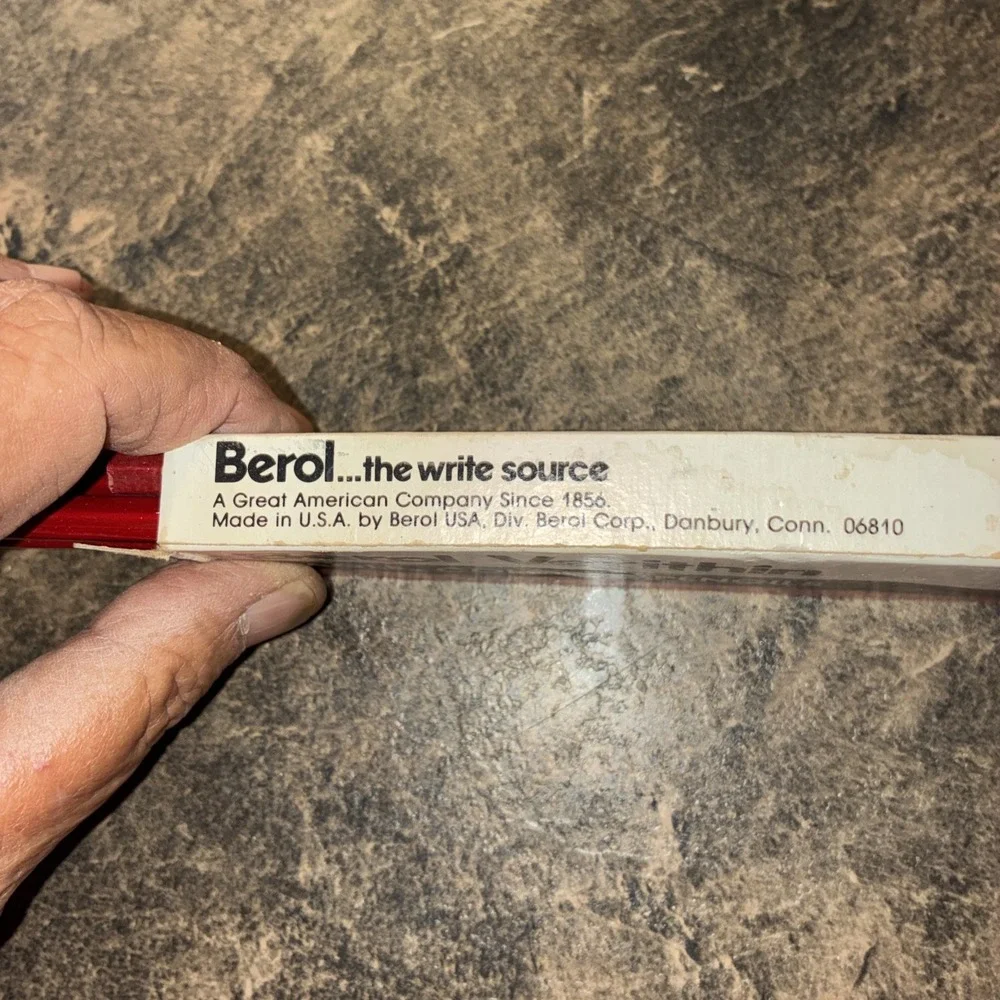 Box of 12 Berol Verithin Carmine Red 2745 Pencils Eagle Colored